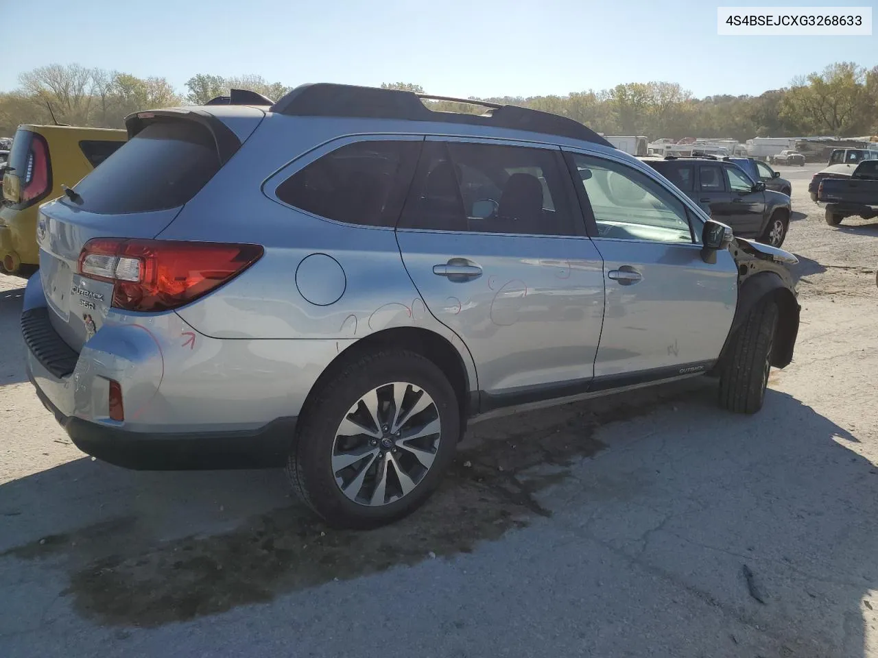 2016 Subaru Outback 3.6R Limited VIN: 4S4BSEJCXG3268633 Lot: 76976544