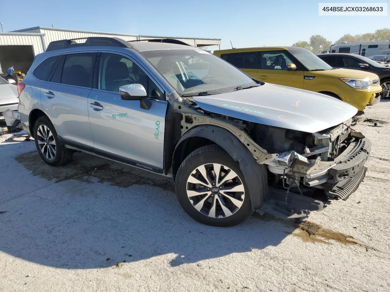 2016 Subaru Outback 3.6R Limited VIN: 4S4BSEJCXG3268633 Lot: 76976544