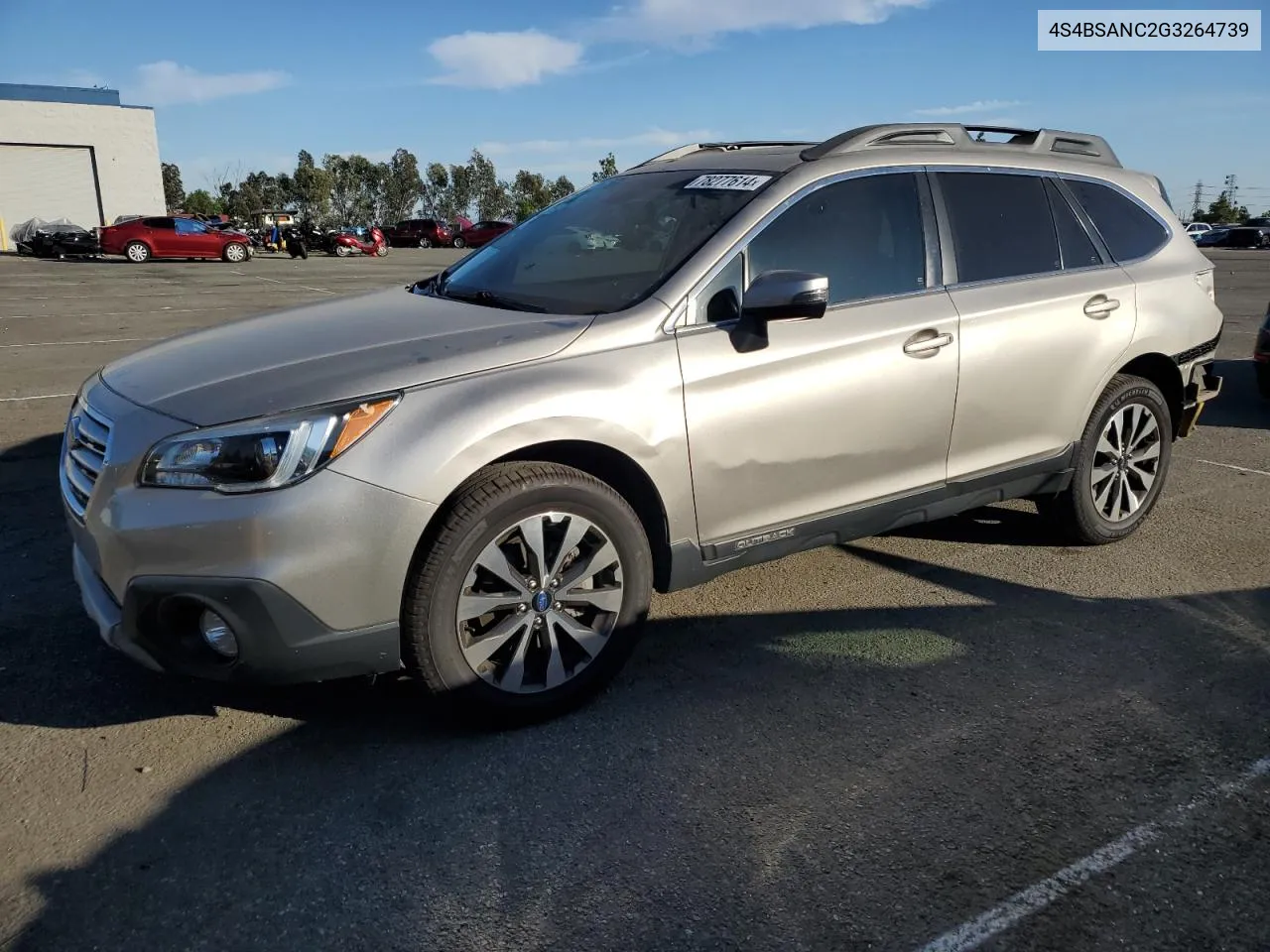 2016 Subaru Outback 2.5I Limited VIN: 4S4BSANC2G3264739 Lot: 78277614