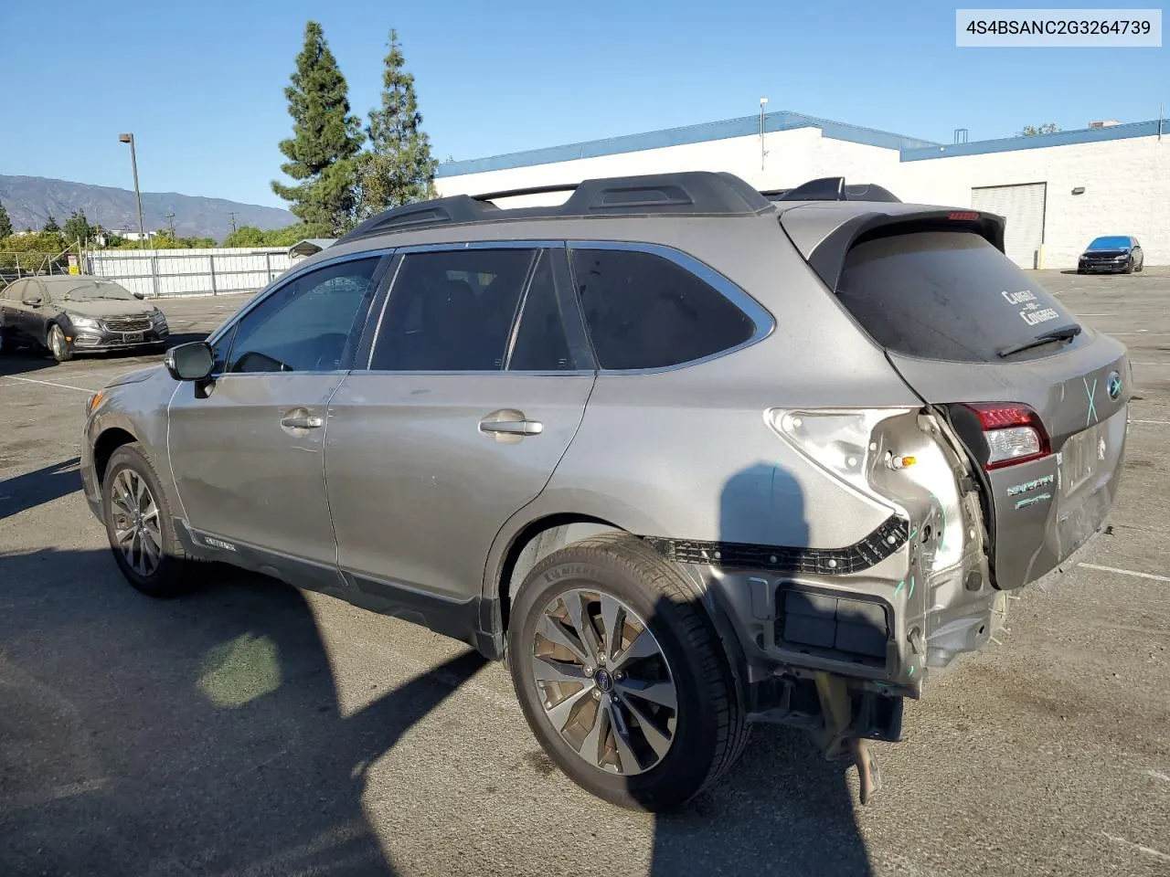 2016 Subaru Outback 2.5I Limited VIN: 4S4BSANC2G3264739 Lot: 78277614