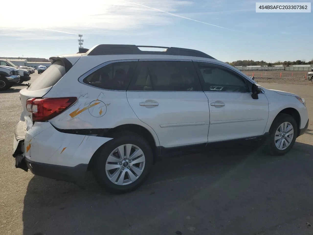 2016 Subaru Outback 2.5I Premium VIN: 4S4BSAFC2G3307362 Lot: 78640024