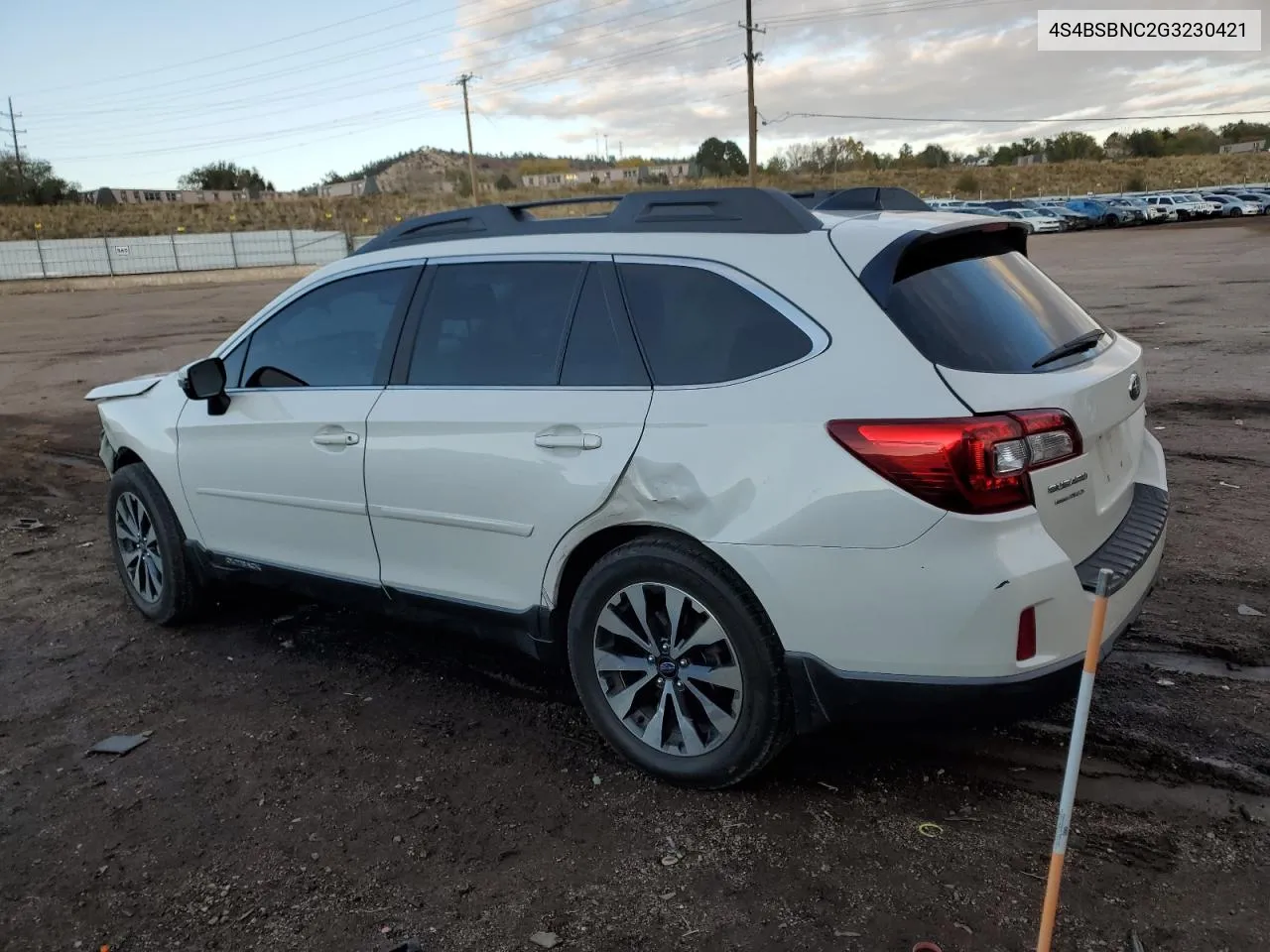 2016 Subaru Outback 2.5I Limited VIN: 4S4BSBNC2G3230421 Lot: 78936014