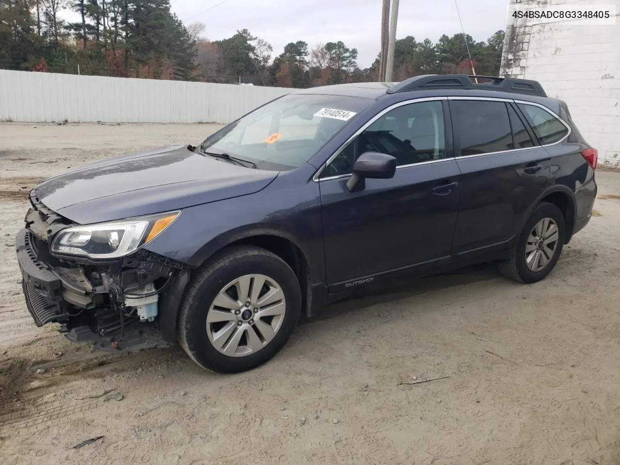 2016 Subaru Outback 2.5I Premium VIN: 4S4BSADC8G3348405 Lot: 79140514