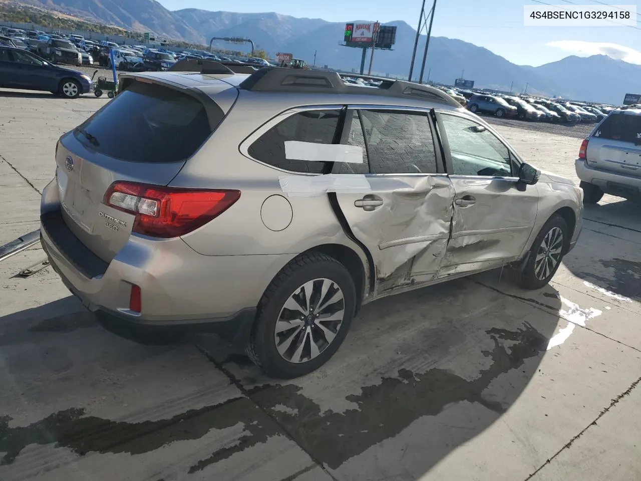 2016 Subaru Outback 3.6R Limited VIN: 4S4BSENC1G3294158 Lot: 79561524