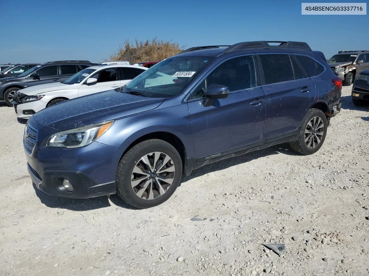 2016 Subaru Outback 3.6R Limited VIN: 4S4BSENC6G3337716 Lot: 80081504