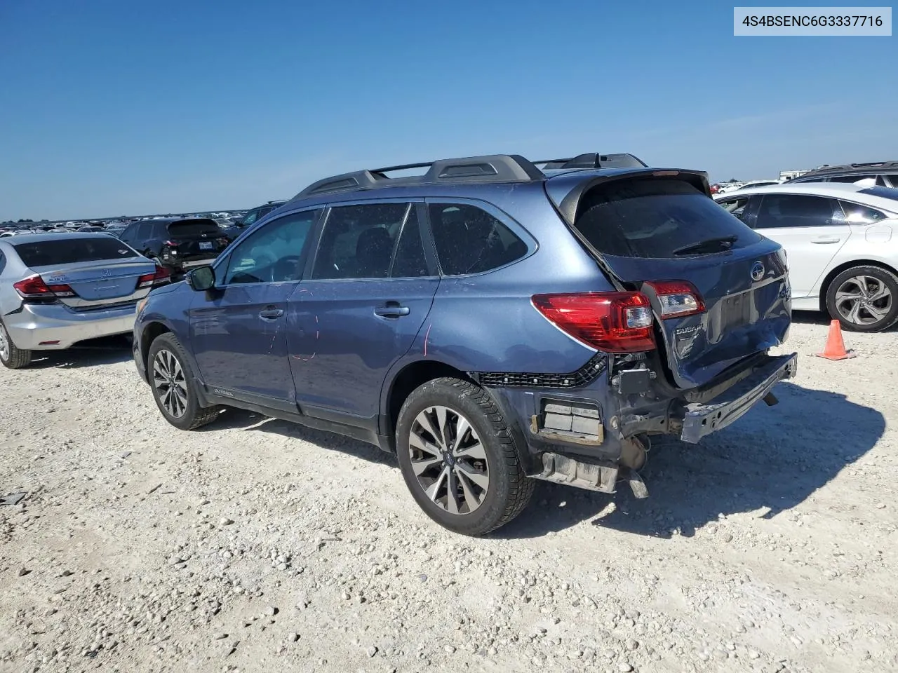 2016 Subaru Outback 3.6R Limited VIN: 4S4BSENC6G3337716 Lot: 80081504