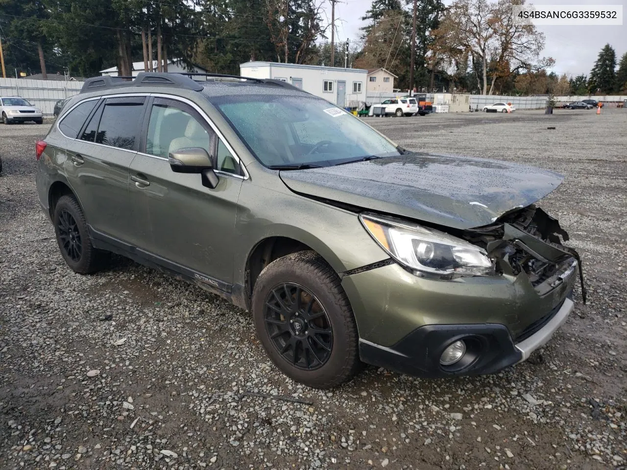 2016 Subaru Outback 2.5I Limited VIN: 4S4BSANC6G3359532 Lot: 80338674