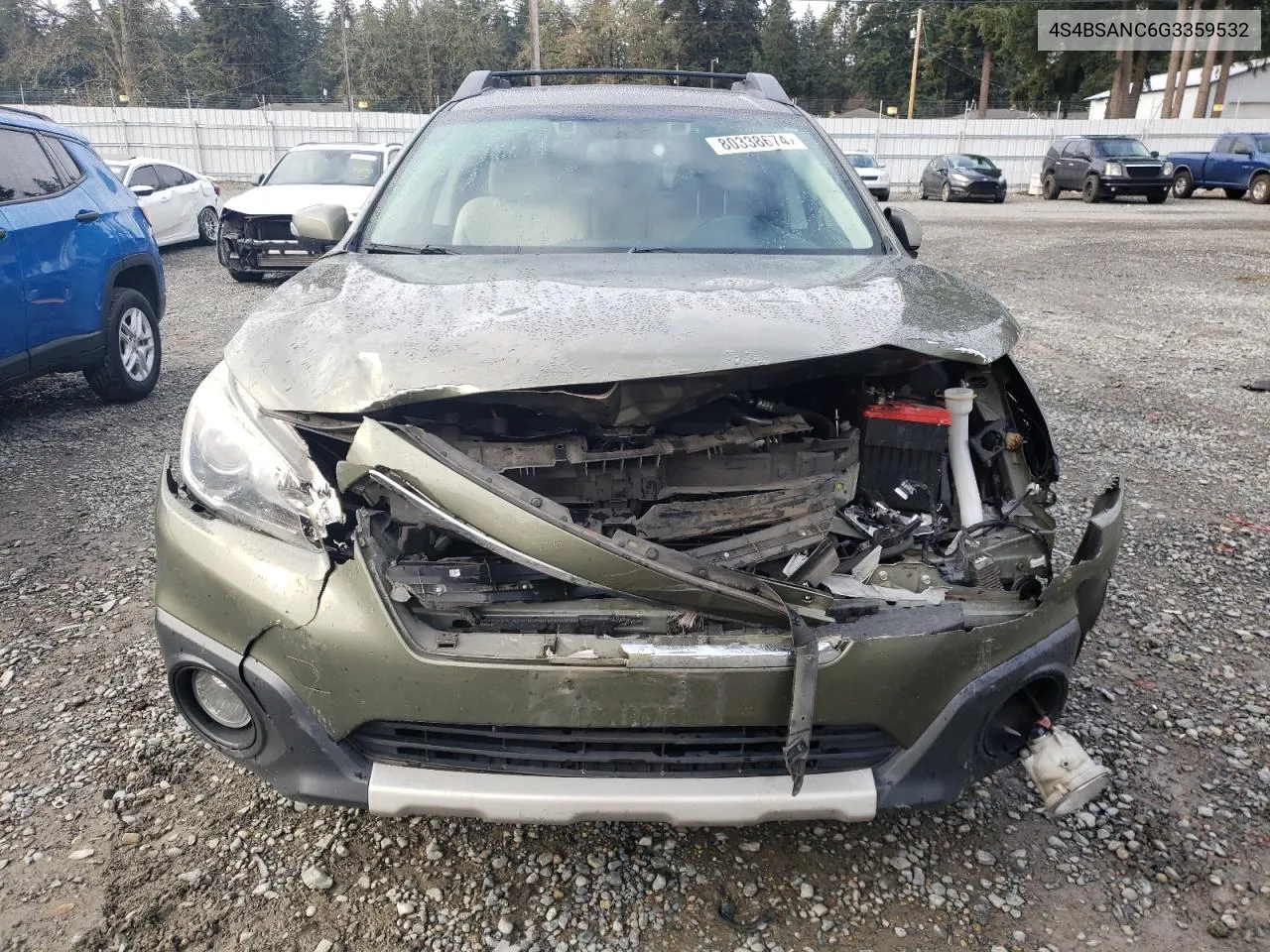 2016 Subaru Outback 2.5I Limited VIN: 4S4BSANC6G3359532 Lot: 80338674