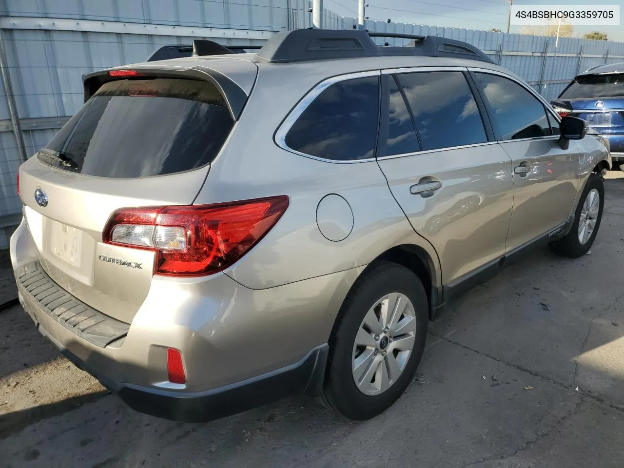 2016 Subaru Outback 2.5I Premium VIN: 4S4BSBHC9G3359705 Lot: 80484654