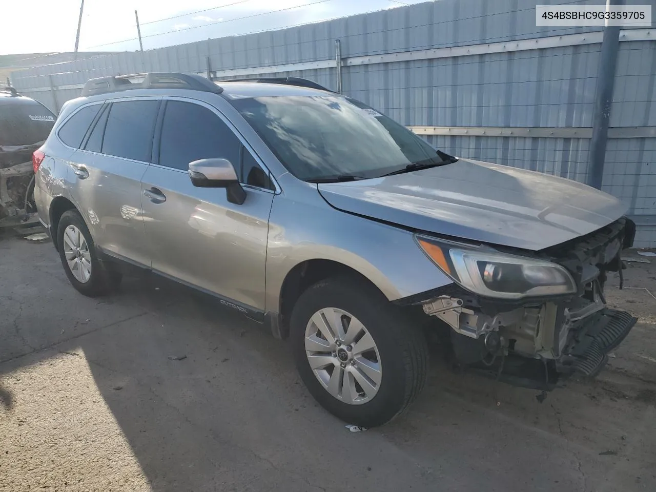 2016 Subaru Outback 2.5I Premium VIN: 4S4BSBHC9G3359705 Lot: 80484654