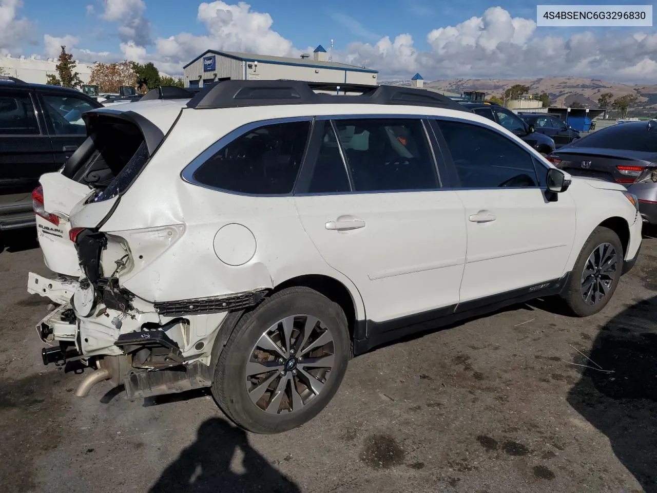 2016 Subaru Outback 3.6R Limited VIN: 4S4BSENC6G3296830 Lot: 80802544