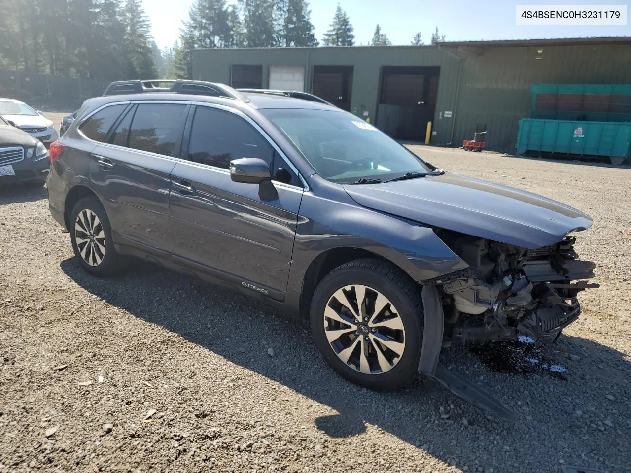 2017 Subaru Outback 3.6R Limited VIN: 4S4BSENC0H3231179 Lot: 61534304