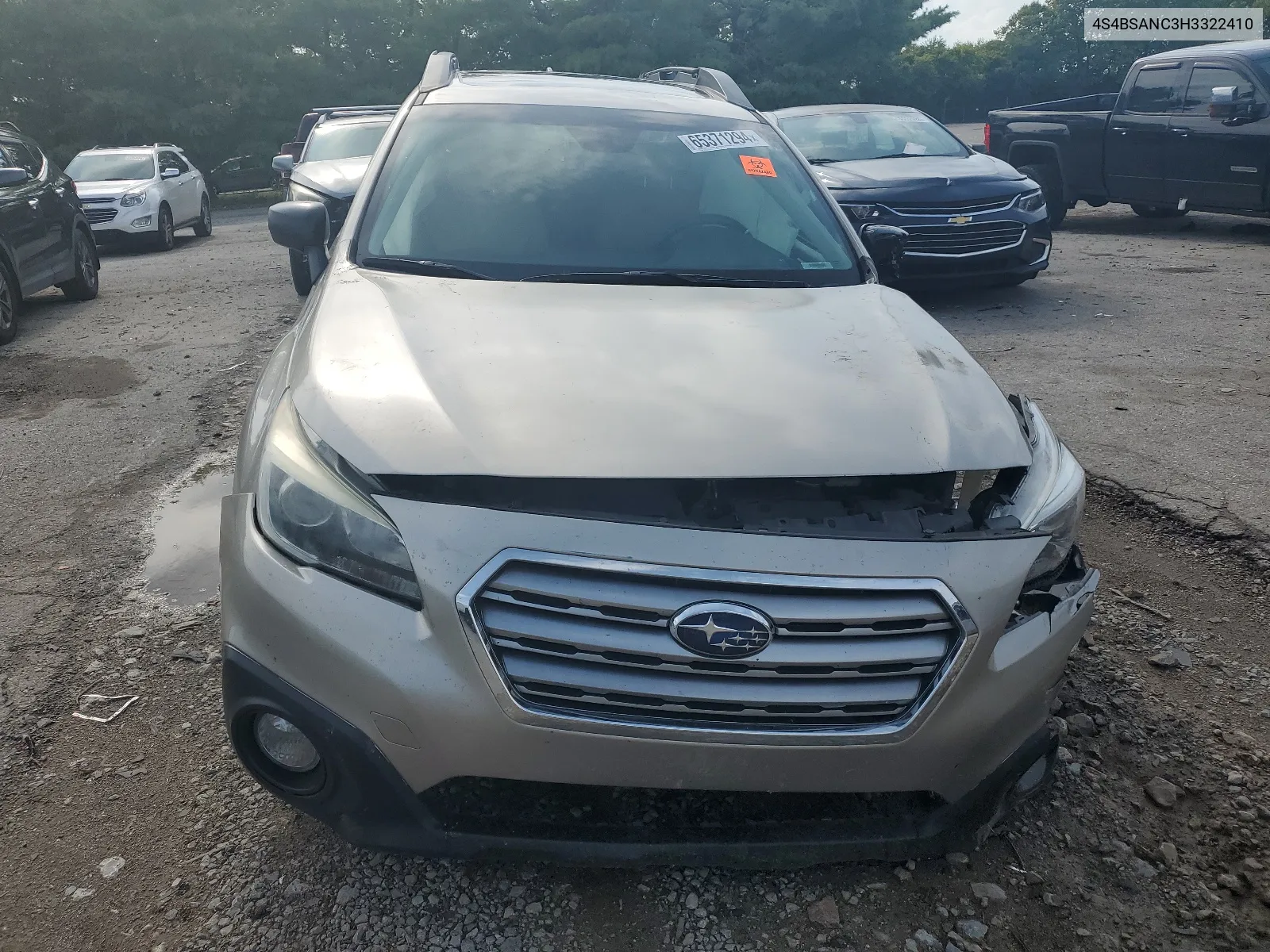 2017 Subaru Outback 2.5I Limited VIN: 4S4BSANC3H3322410 Lot: 65371294