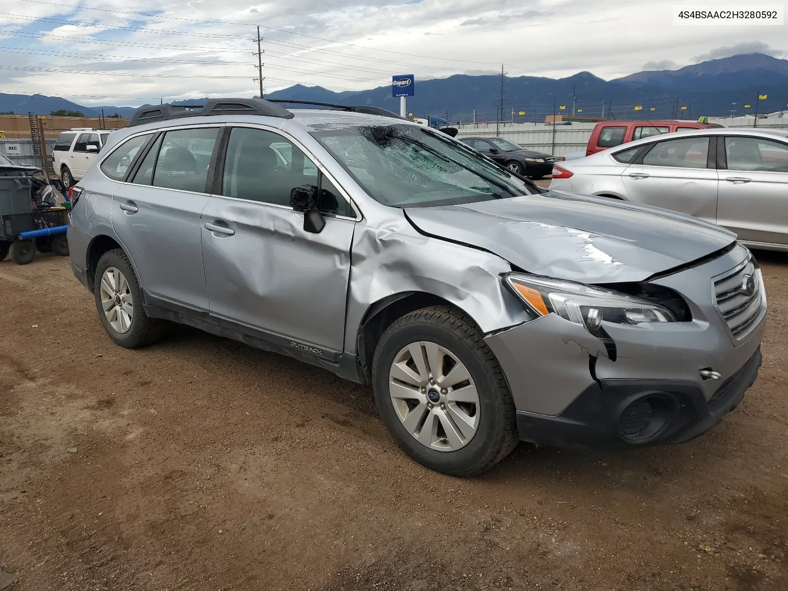 2017 Subaru Outback 2.5I VIN: 4S4BSAAC2H3280592 Lot: 68346334