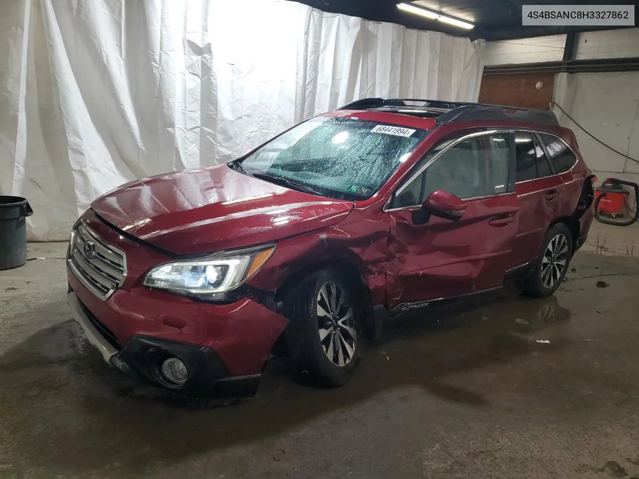 4S4BSANC8H3327862 2017 Subaru Outback 2.5I Limited