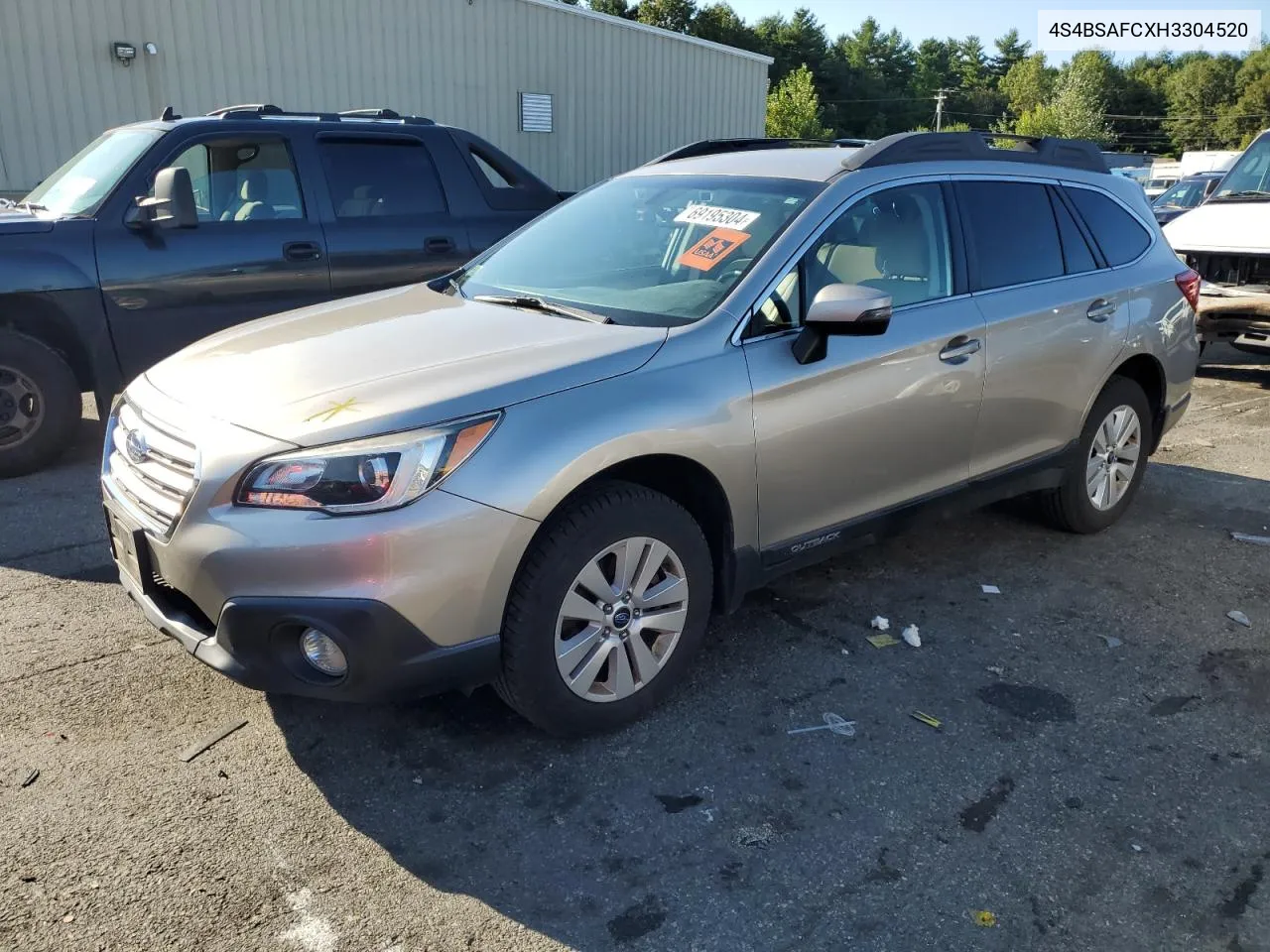 2017 Subaru Outback 2.5I Premium VIN: 4S4BSAFCXH3304520 Lot: 69195304