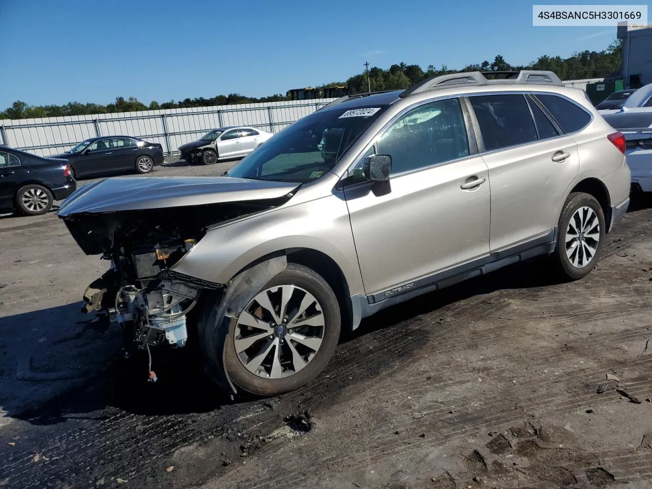 2017 Subaru Outback 2.5I Limited VIN: 4S4BSANC5H3301669 Lot: 69972024