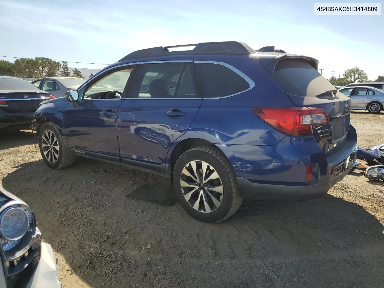 2017 Subaru Outback 2.5I Limited VIN: 4S4BSAKC6H3414809 Lot: 70000614