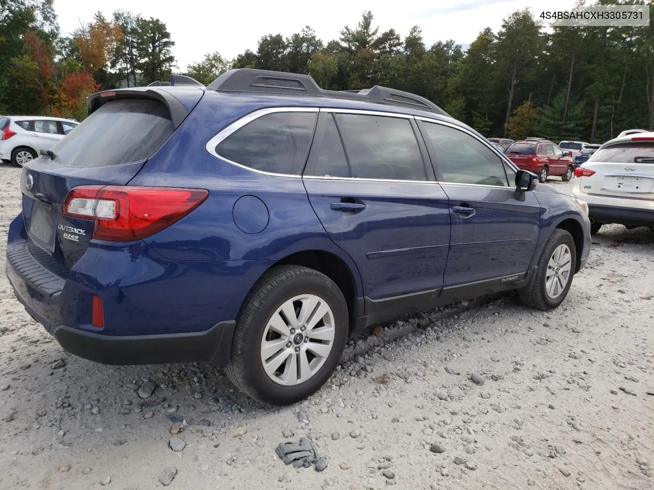 2017 Subaru Outback 2.5I Premium VIN: 4S4BSAHCXH3305731 Lot: 70771404