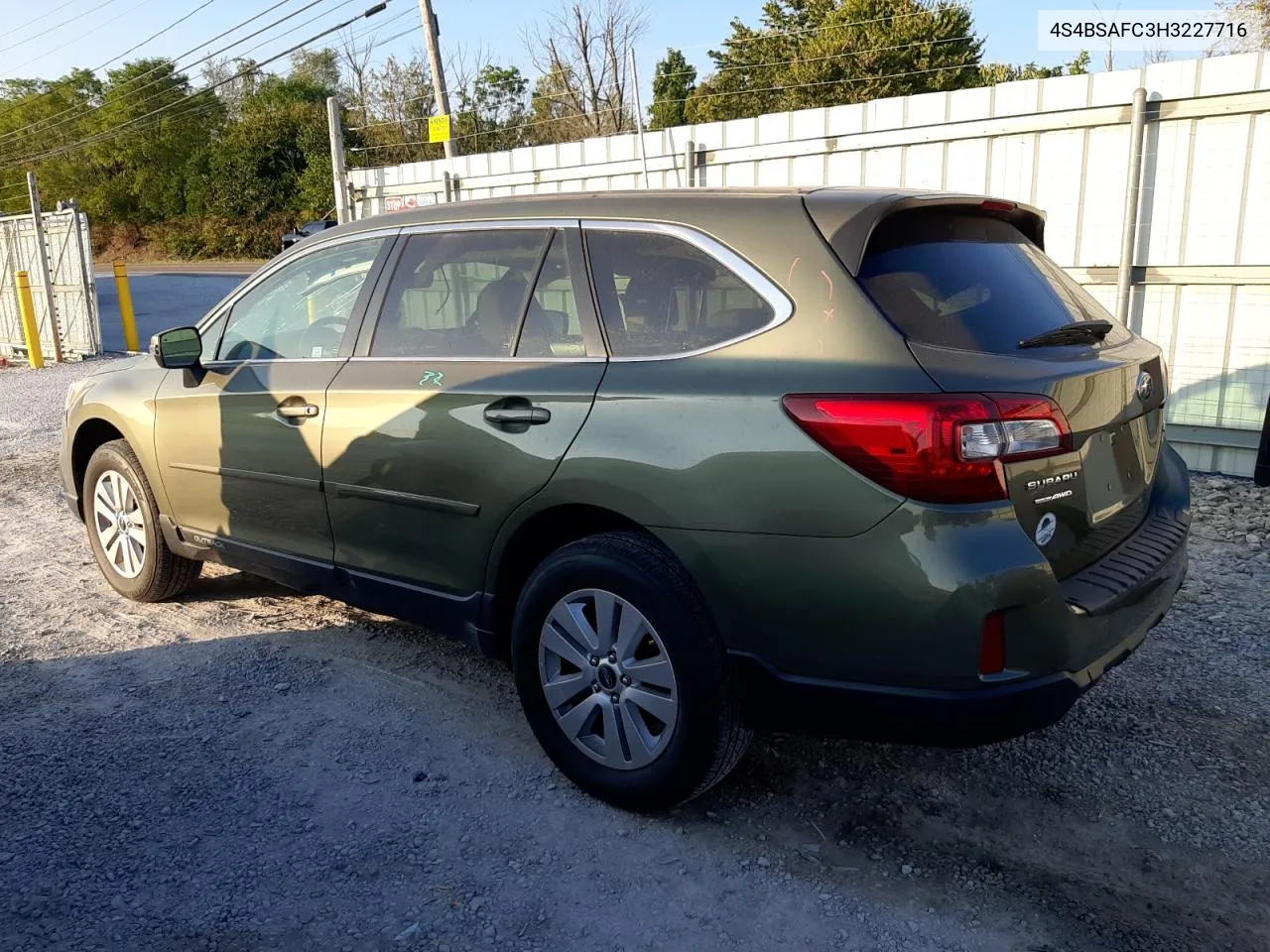 2017 Subaru Outback 2.5I Premium VIN: 4S4BSAFC3H3227716 Lot: 71387674