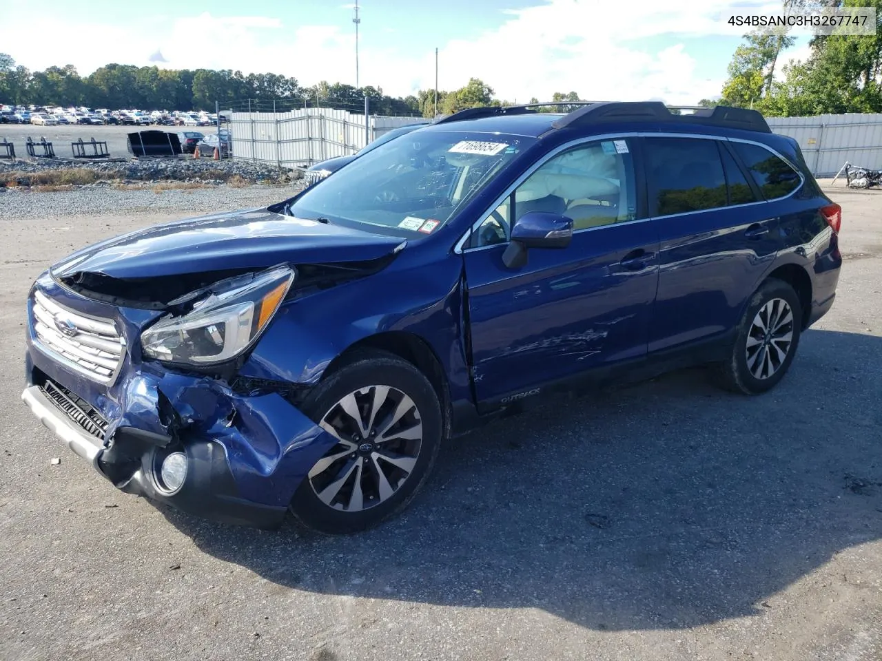 2017 Subaru Outback 2.5I Limited VIN: 4S4BSANC3H3267747 Lot: 71698654