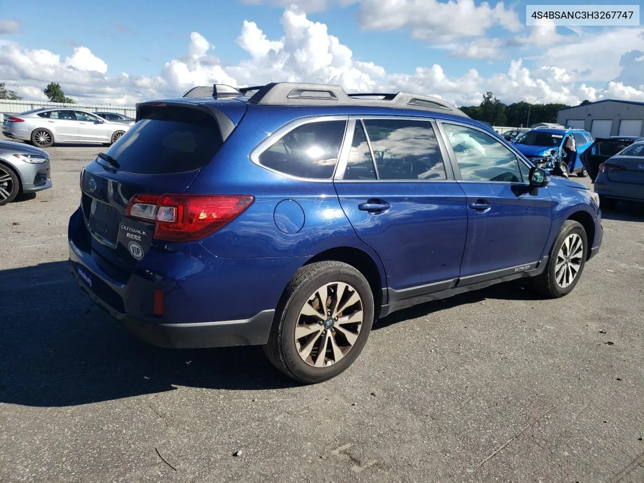 2017 Subaru Outback 2.5I Limited VIN: 4S4BSANC3H3267747 Lot: 71698654