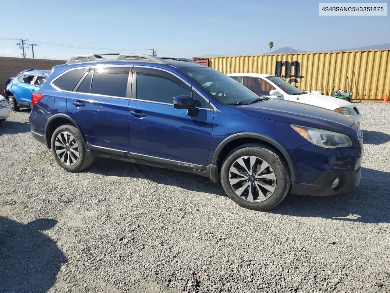 2017 Subaru Outback 2.5I Limited VIN: 4S4BSANC5H3351875 Lot: 71879744