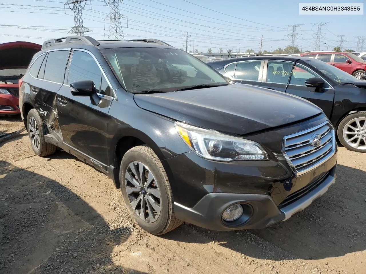 2017 Subaru Outback 2.5I Limited VIN: 4S4BSANC0H3343585 Lot: 71932624