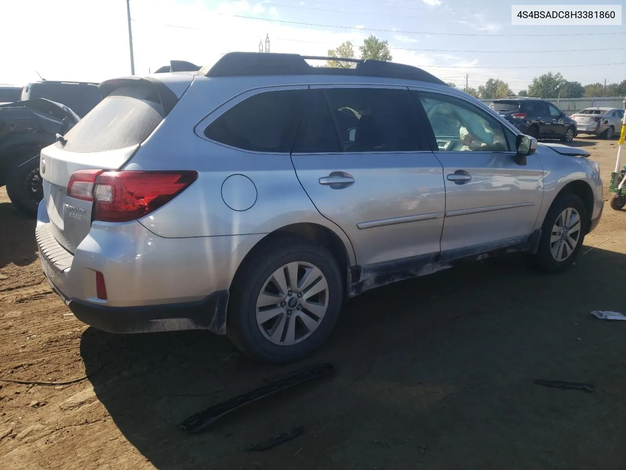 2017 Subaru Outback 2.5I Premium VIN: 4S4BSADC8H3381860 Lot: 72100694