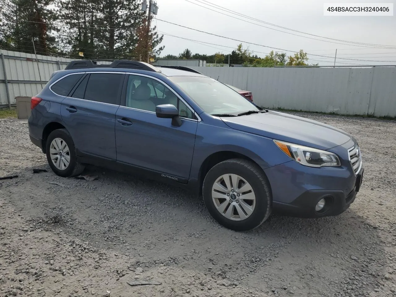 2017 Subaru Outback 2.5I Premium VIN: 4S4BSACC3H3240406 Lot: 72214164