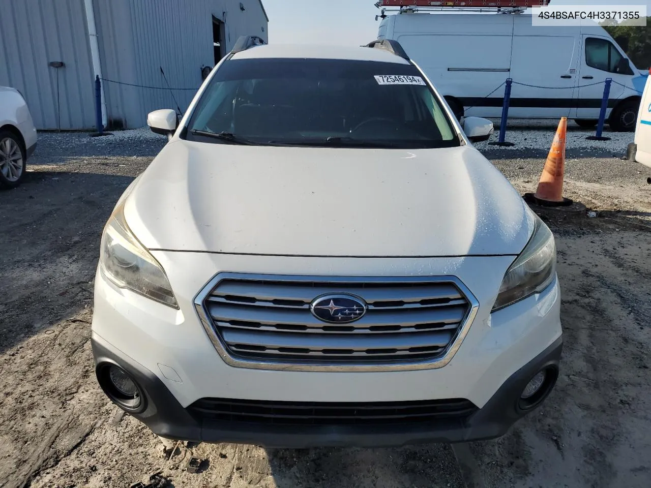 2017 Subaru Outback 2.5I Premium VIN: 4S4BSAFC4H3371355 Lot: 72546194