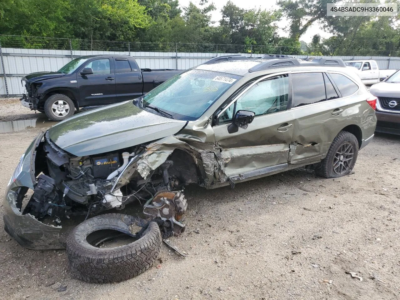 2017 Subaru Outback 2.5I Premium VIN: 4S4BSADC9H3360046 Lot: 73294674