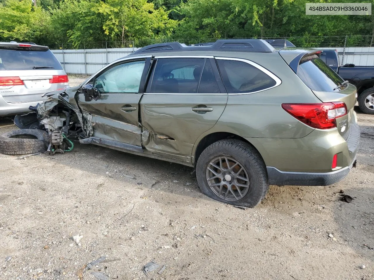 2017 Subaru Outback 2.5I Premium VIN: 4S4BSADC9H3360046 Lot: 73294674