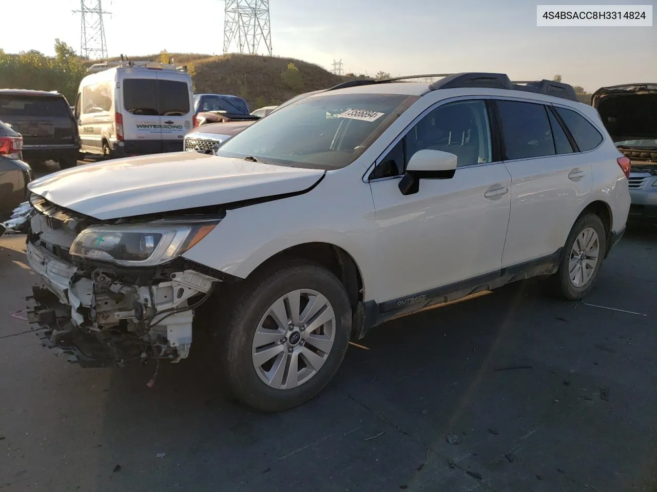 2017 Subaru Outback 2.5I Premium VIN: 4S4BSACC8H3314824 Lot: 73586894