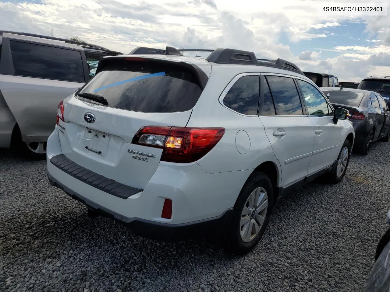 2017 Subaru Outback 2.5I Premium VIN: 4S4BSAFC4H3322401 Lot: 73934824