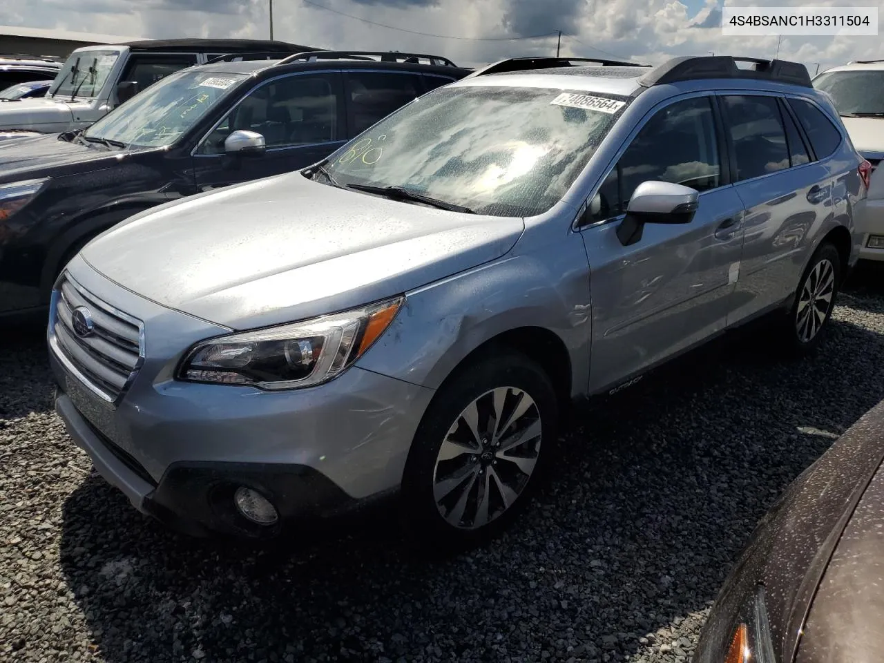 2017 Subaru Outback 2.5I Limited VIN: 4S4BSANC1H3311504 Lot: 74086564