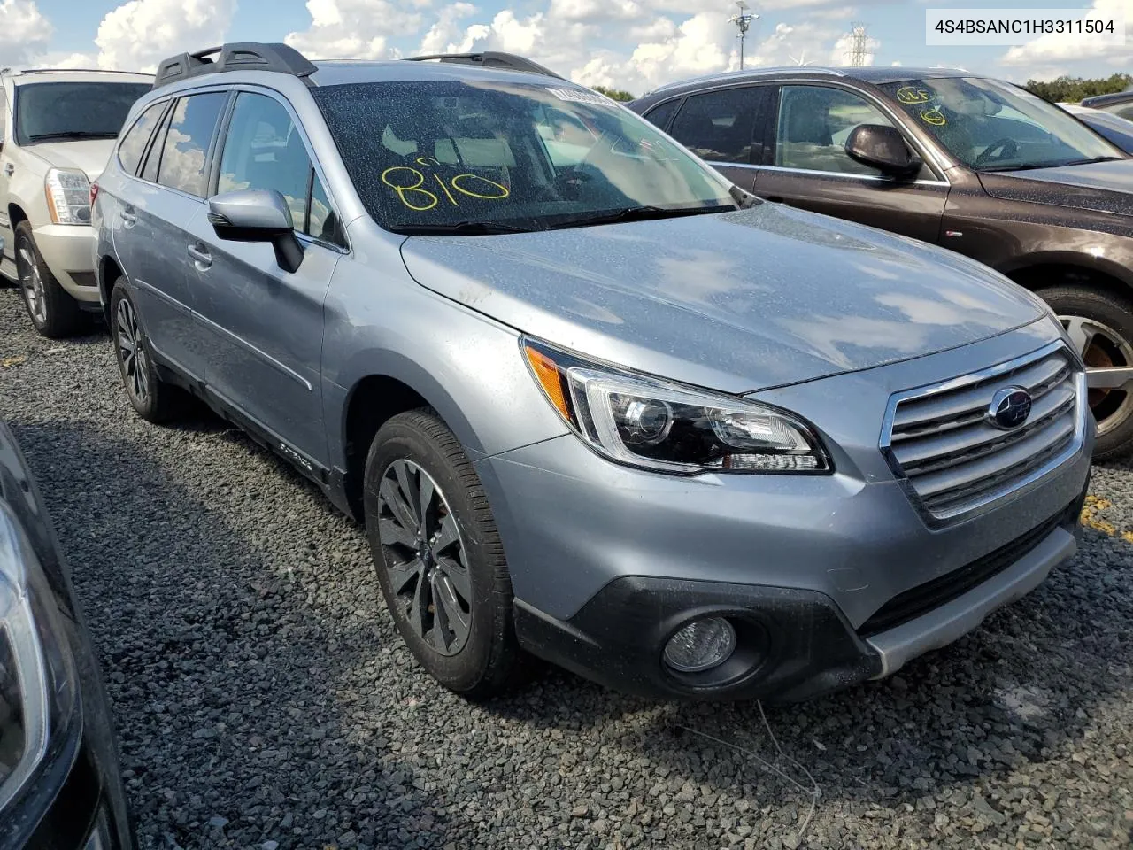 2017 Subaru Outback 2.5I Limited VIN: 4S4BSANC1H3311504 Lot: 74086564