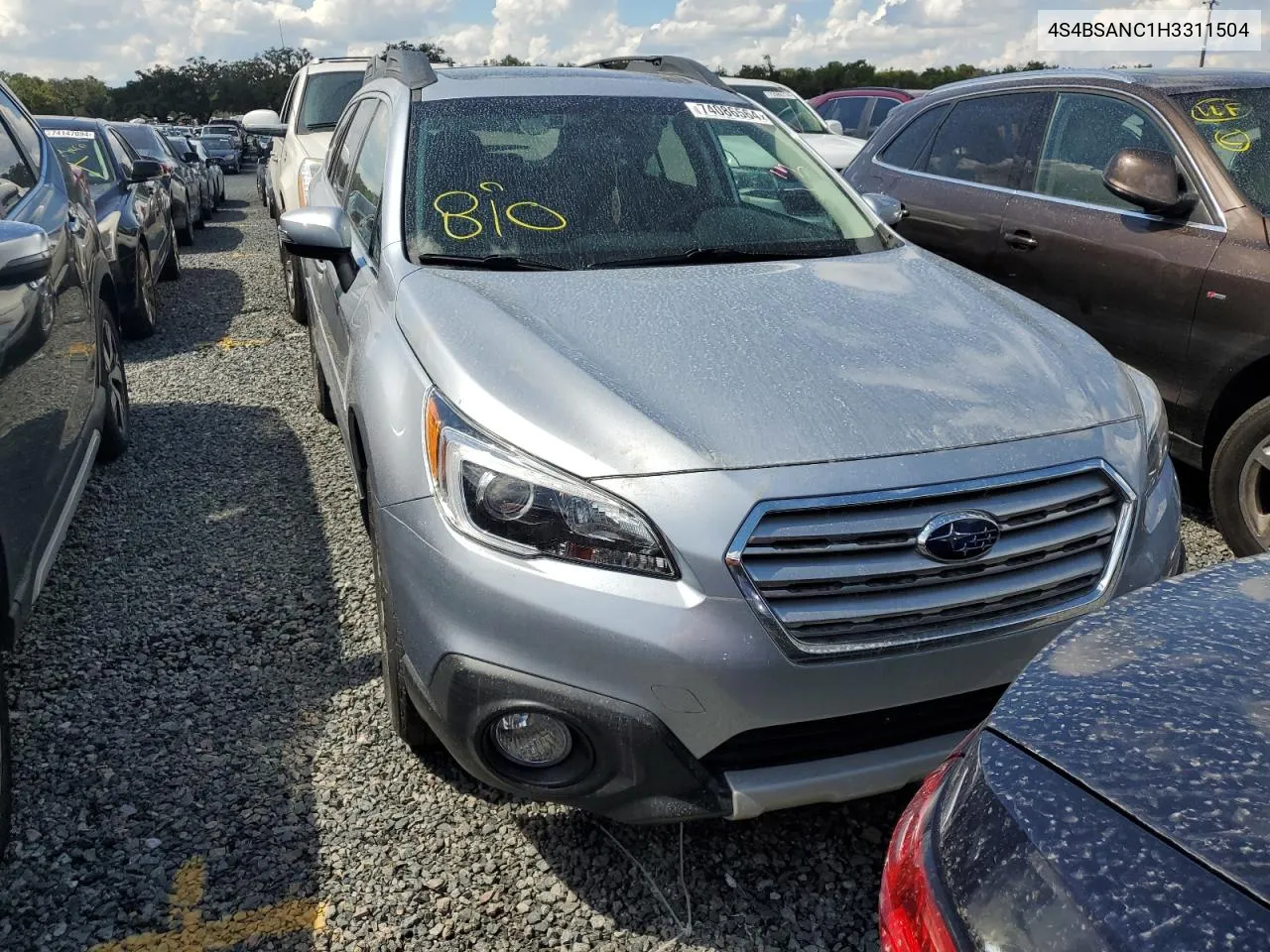 2017 Subaru Outback 2.5I Limited VIN: 4S4BSANC1H3311504 Lot: 74086564