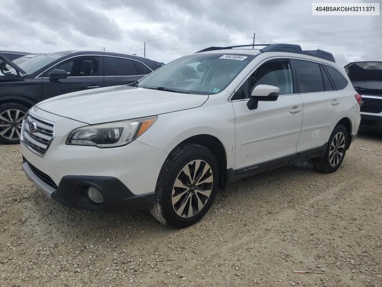 2017 Subaru Outback 2.5I Limited VIN: 4S4BSAKC6H3211371 Lot: 74623084