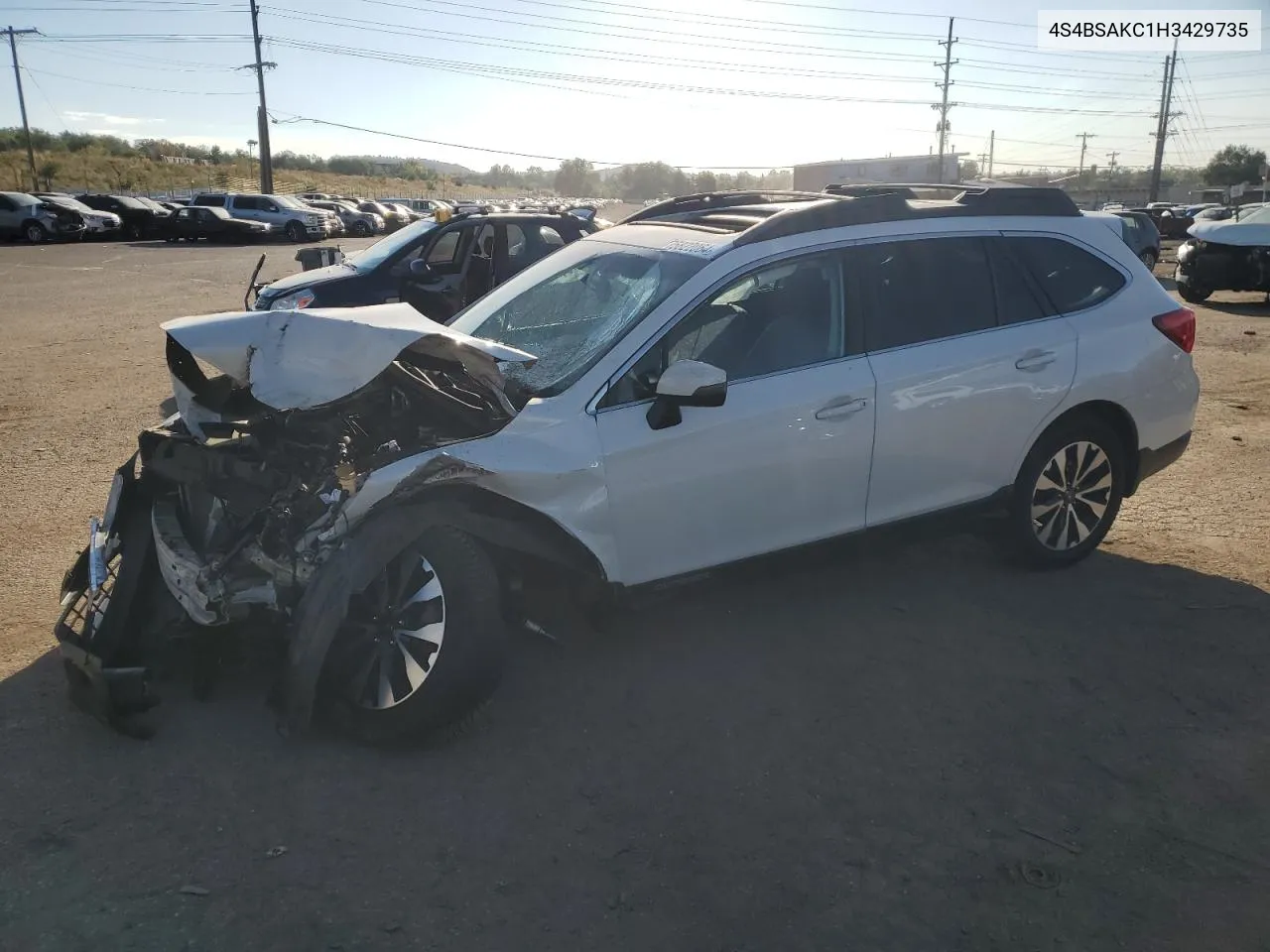 2017 Subaru Outback 2.5I Limited VIN: 4S4BSAKC1H3429735 Lot: 75822064