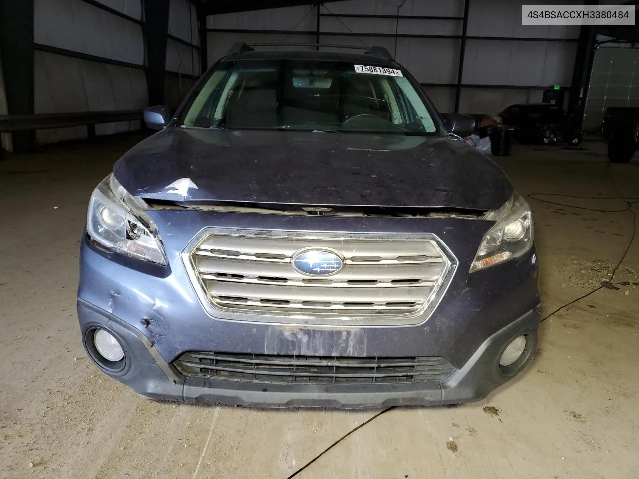 2017 Subaru Outback 2.5I Premium VIN: 4S4BSACCXH3380484 Lot: 75881394