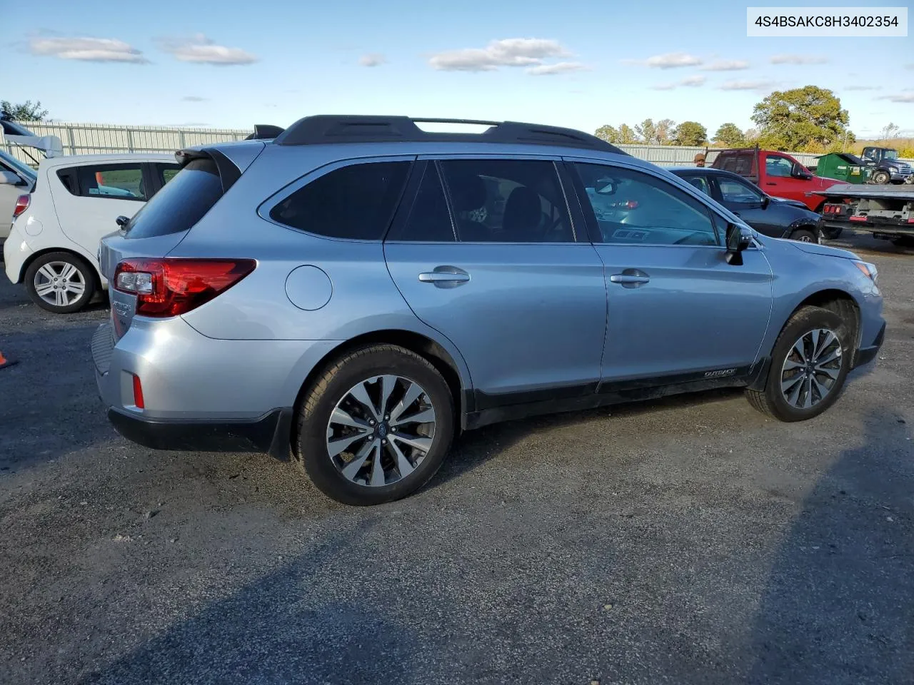 2017 Subaru Outback 2.5I Limited VIN: 4S4BSAKC8H3402354 Lot: 76286464