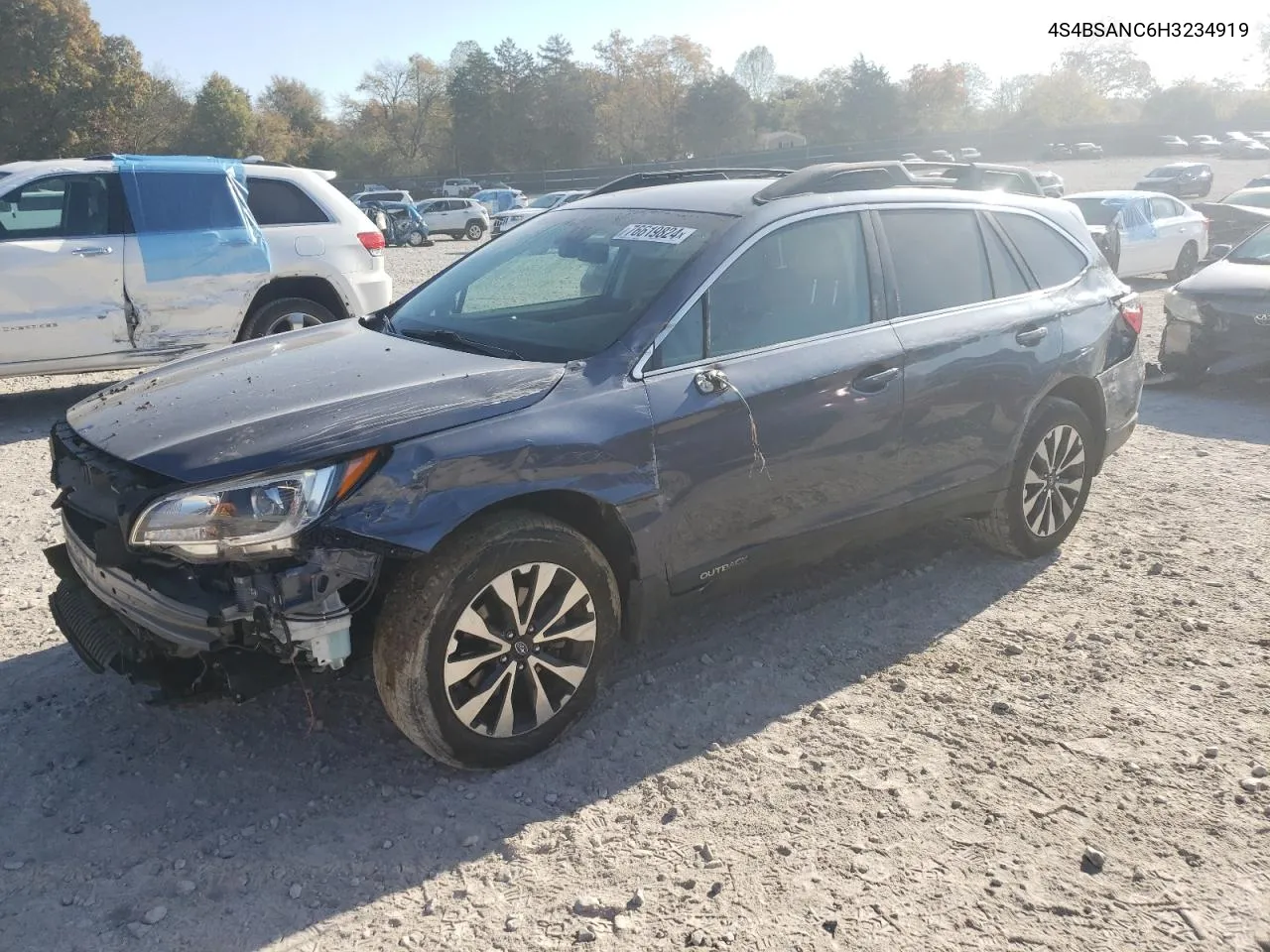 2017 Subaru Outback 2.5I Limited VIN: 4S4BSANC6H3234919 Lot: 76619824