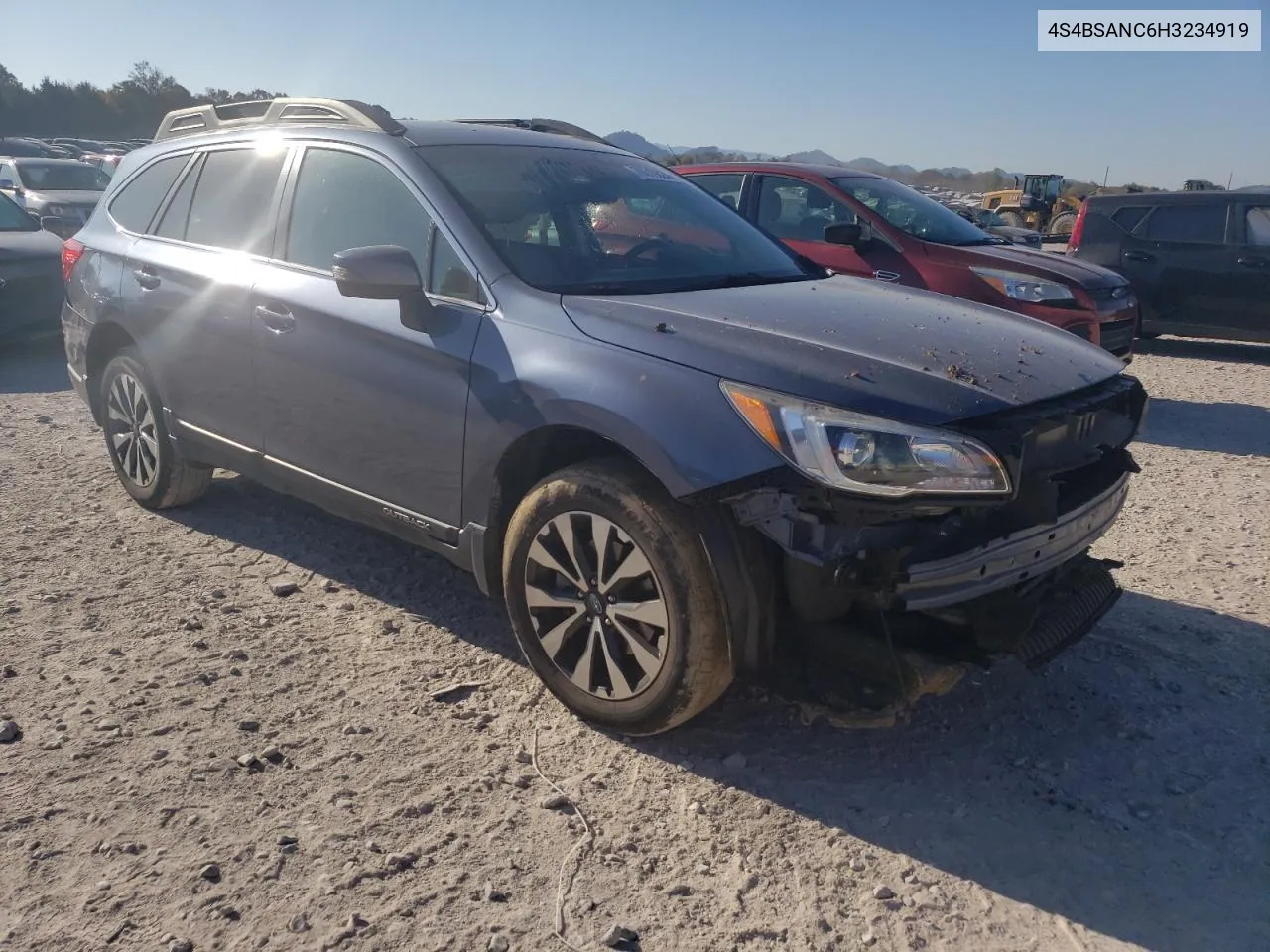 2017 Subaru Outback 2.5I Limited VIN: 4S4BSANC6H3234919 Lot: 76619824