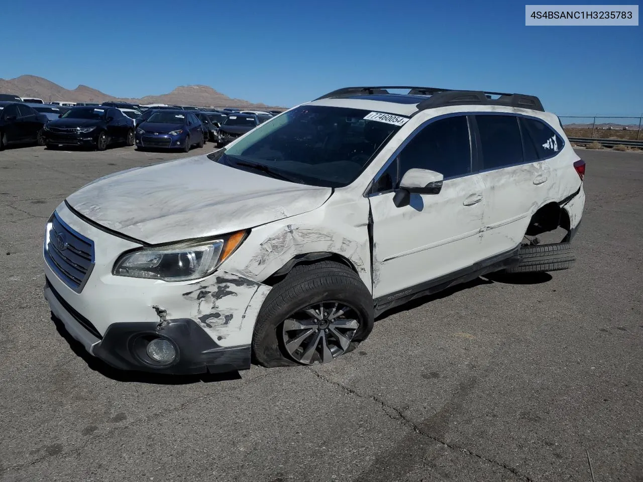 2017 Subaru Outback 2.5I Limited VIN: 4S4BSANC1H3235783 Lot: 77460054