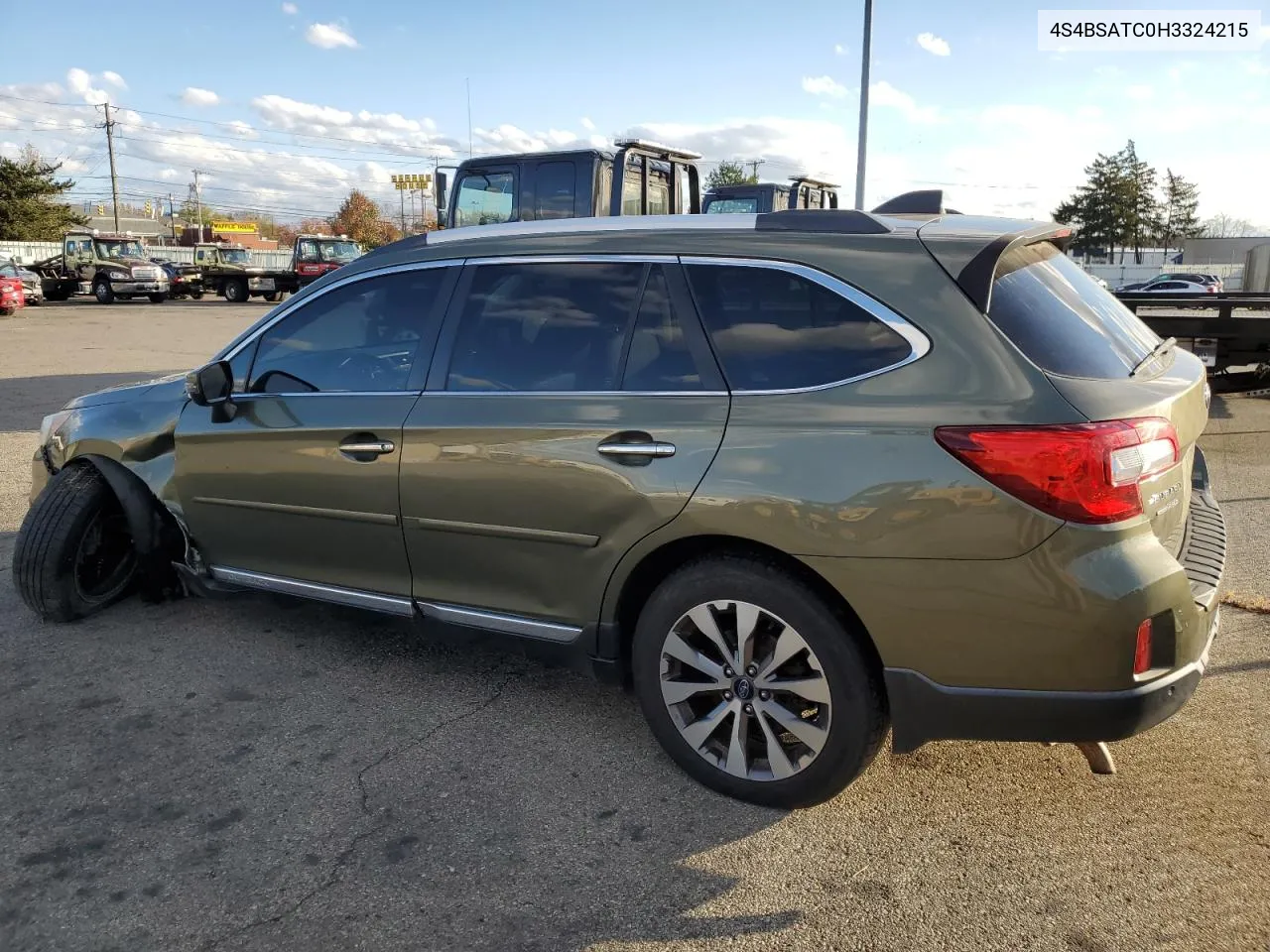 2017 Subaru Outback Touring VIN: 4S4BSATC0H3324215 Lot: 77814384