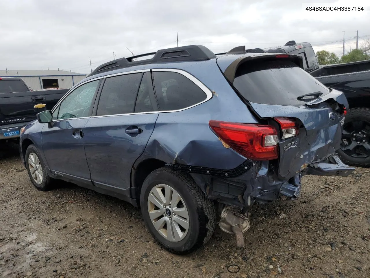 2017 Subaru Outback 2.5I Premium VIN: 4S4BSADC4H3387154 Lot: 78234034