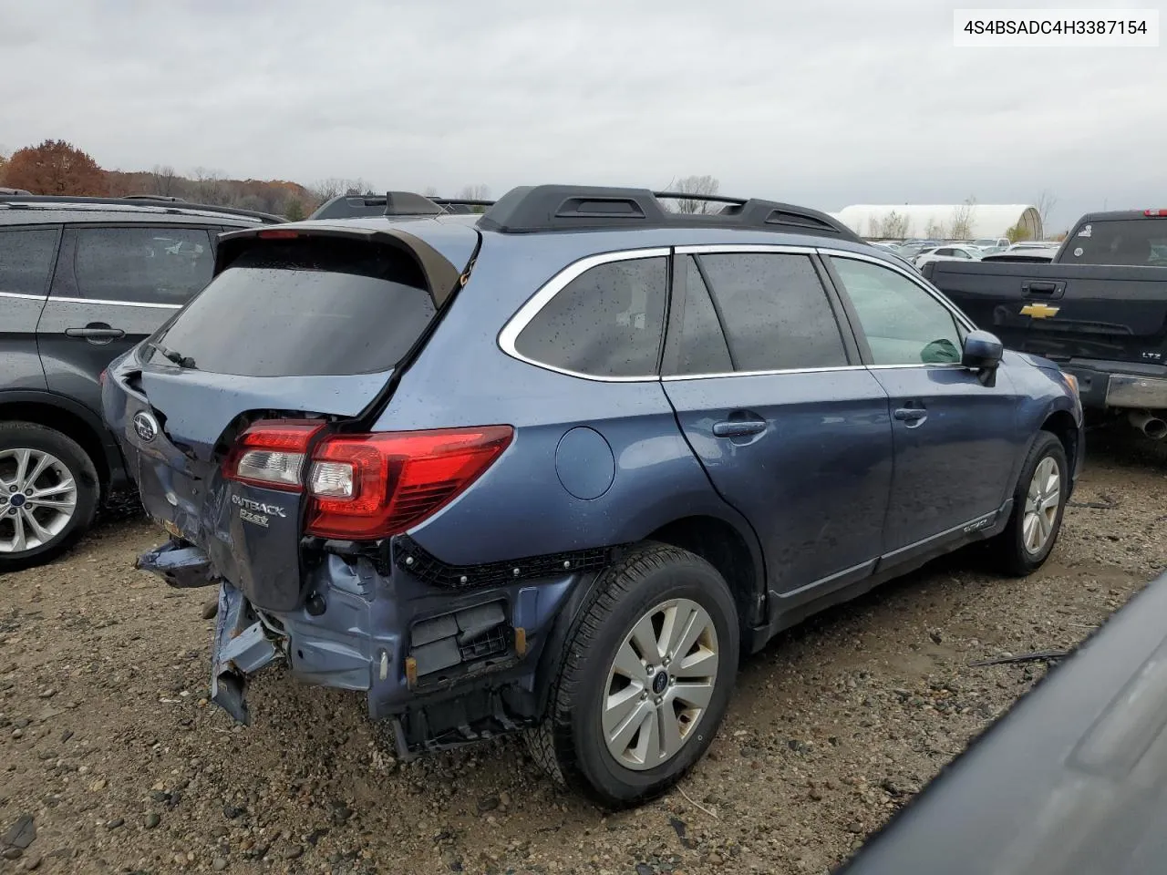 2017 Subaru Outback 2.5I Premium VIN: 4S4BSADC4H3387154 Lot: 78234034