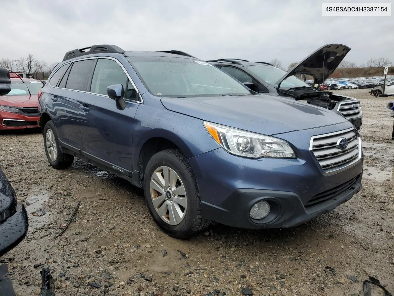 2017 Subaru Outback 2.5I Premium VIN: 4S4BSADC4H3387154 Lot: 78234034