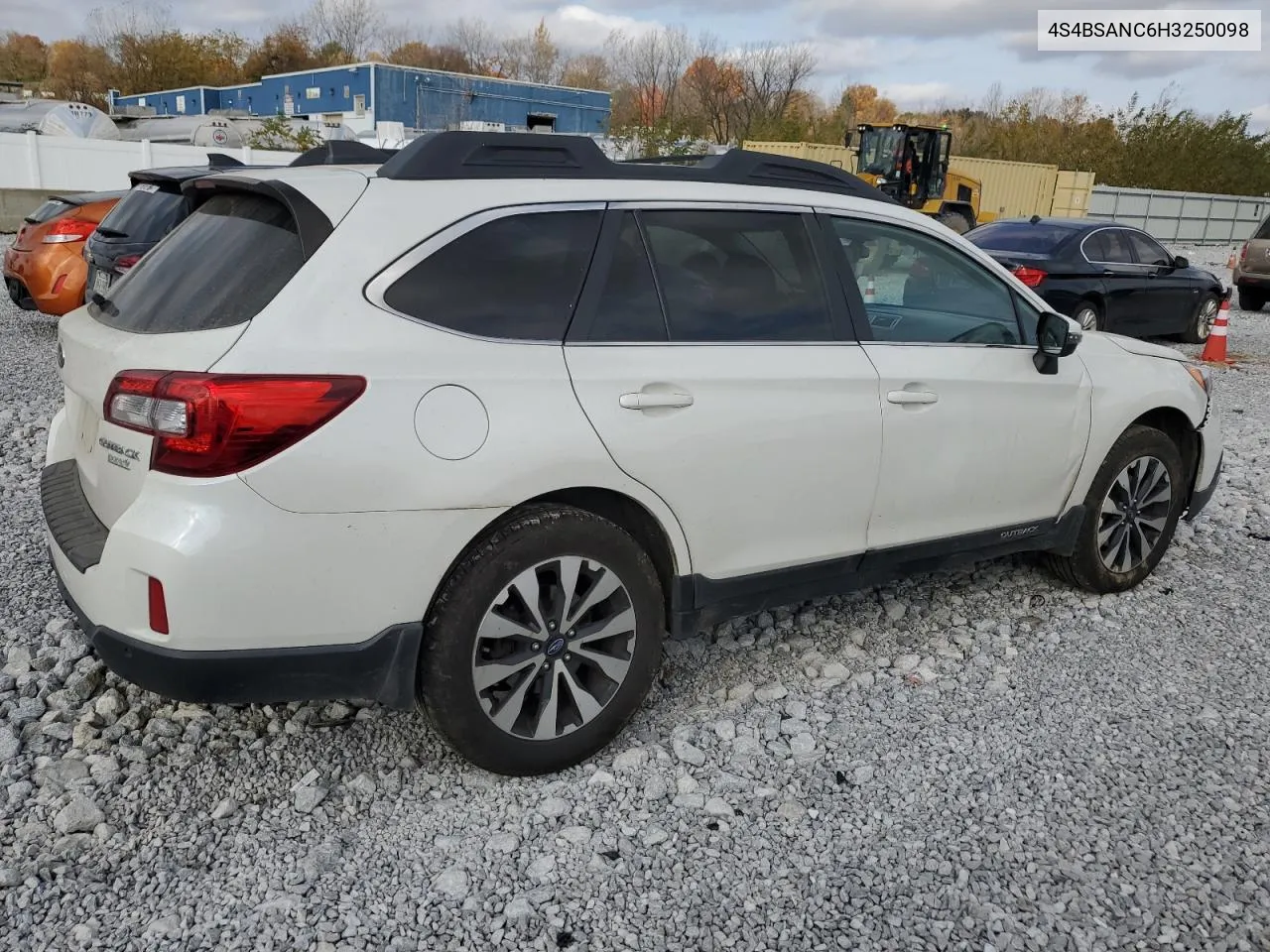 2017 Subaru Outback 2.5I Limited VIN: 4S4BSANC6H3250098 Lot: 78479964